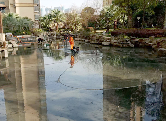 黔东南景观池淤泥清理